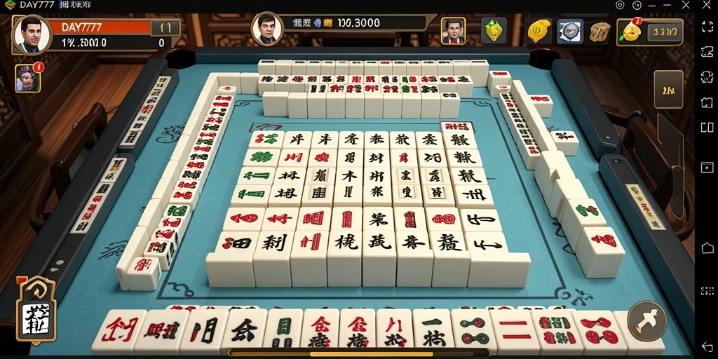 Tampilan menarik dari gameplay Mahjong DAY777 yang menantang.