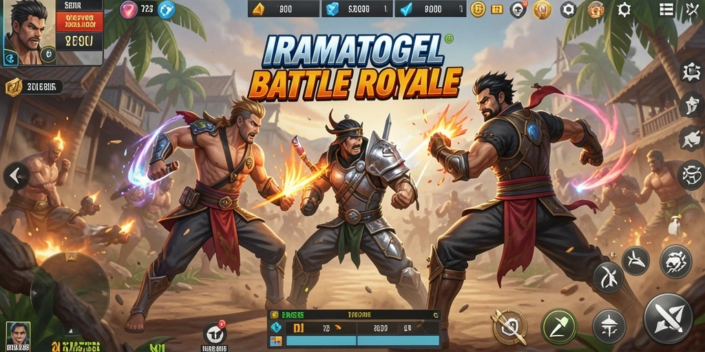 Tampak seru dari gameplay IRAMATOGEL dalam pertempuran Battle Royale.