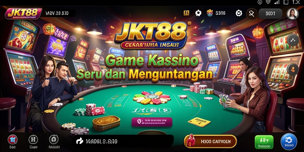 Screenshot JKT88 menampilkan gameplay kasino yang mengasyikkan dan interaktif.