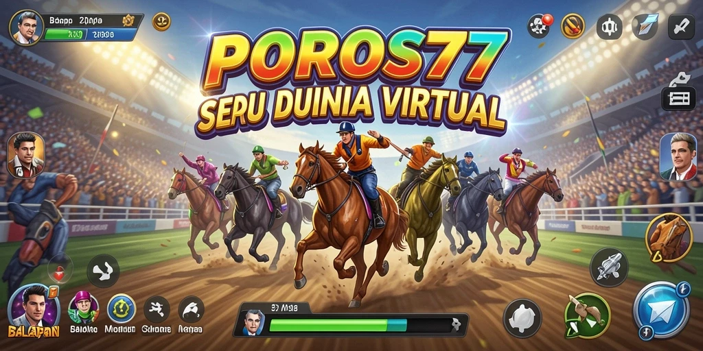 Tangkapan layar POROS77 menampilkan momen balapan yang mendebarkan.