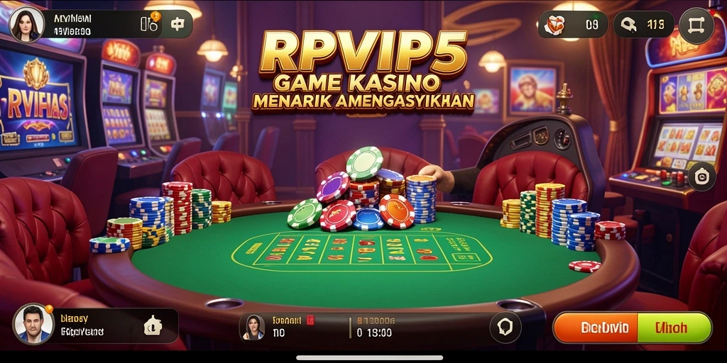 Screenshot RPVIP5 menunjukkan pengalaman permainan Kasino yang mendebarkan.