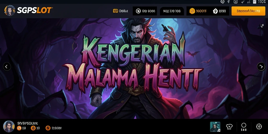 Tampilan gameplay mendebarkan yang menggambarkan suasana horor SGPSLOT.