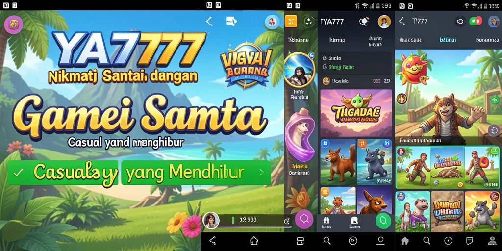 Tampilan gameplay TYA777 yang ceria dan menghibur dalam momen santai.